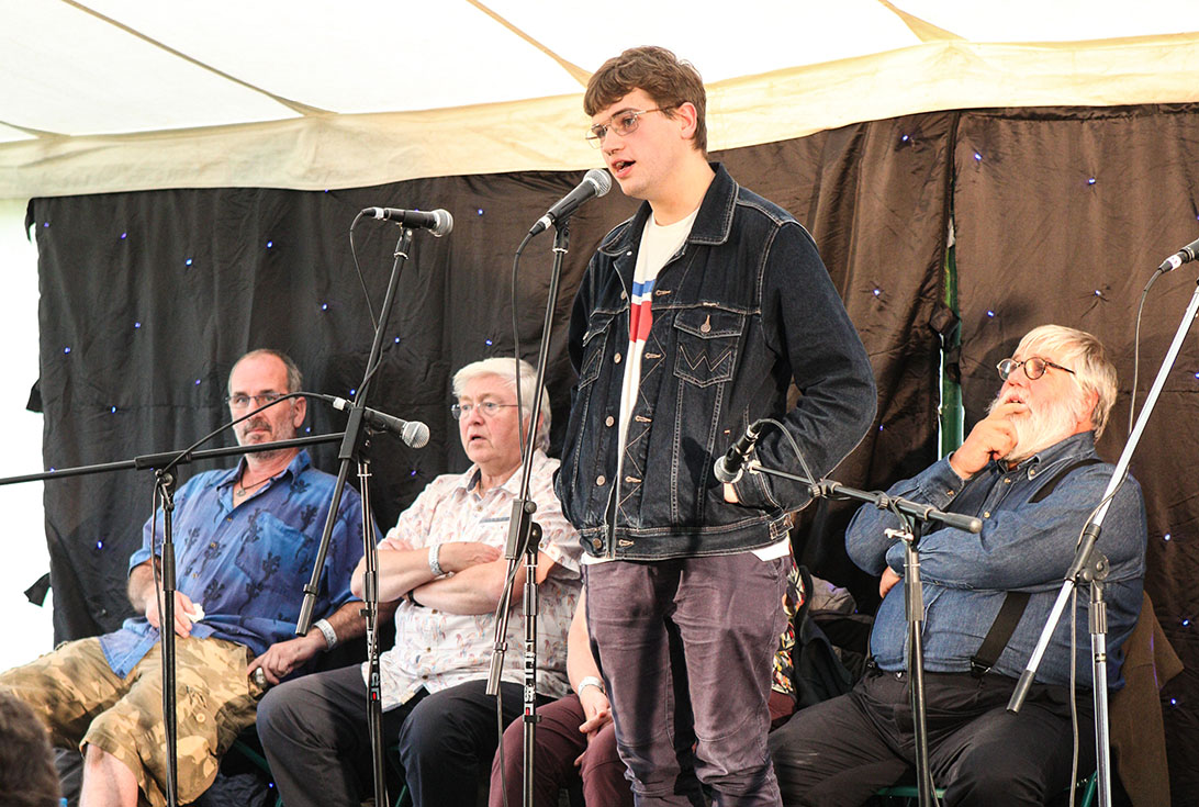 Winner of Bromyard Folk Festival Future of Young Folk Award 2019 Sam Baxter