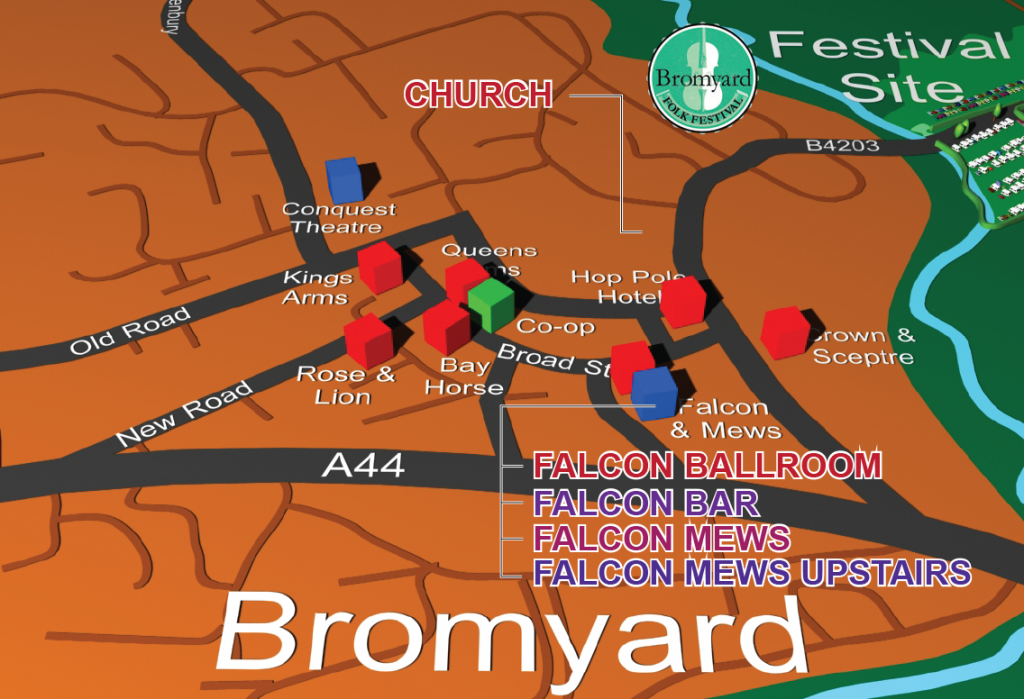 Town Map Bromyard Folk Festival