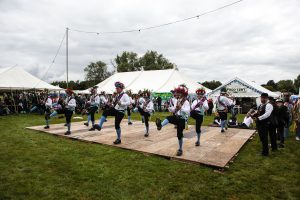 Earlsdon Morris dancing at Bromyard Folk Festival photo by Malcolm Locker